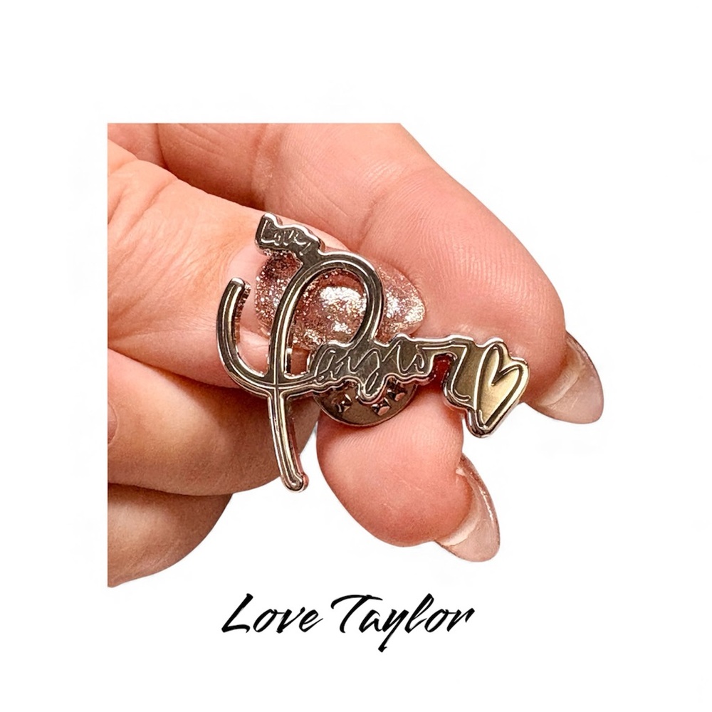 Love Taylor Silver Pin